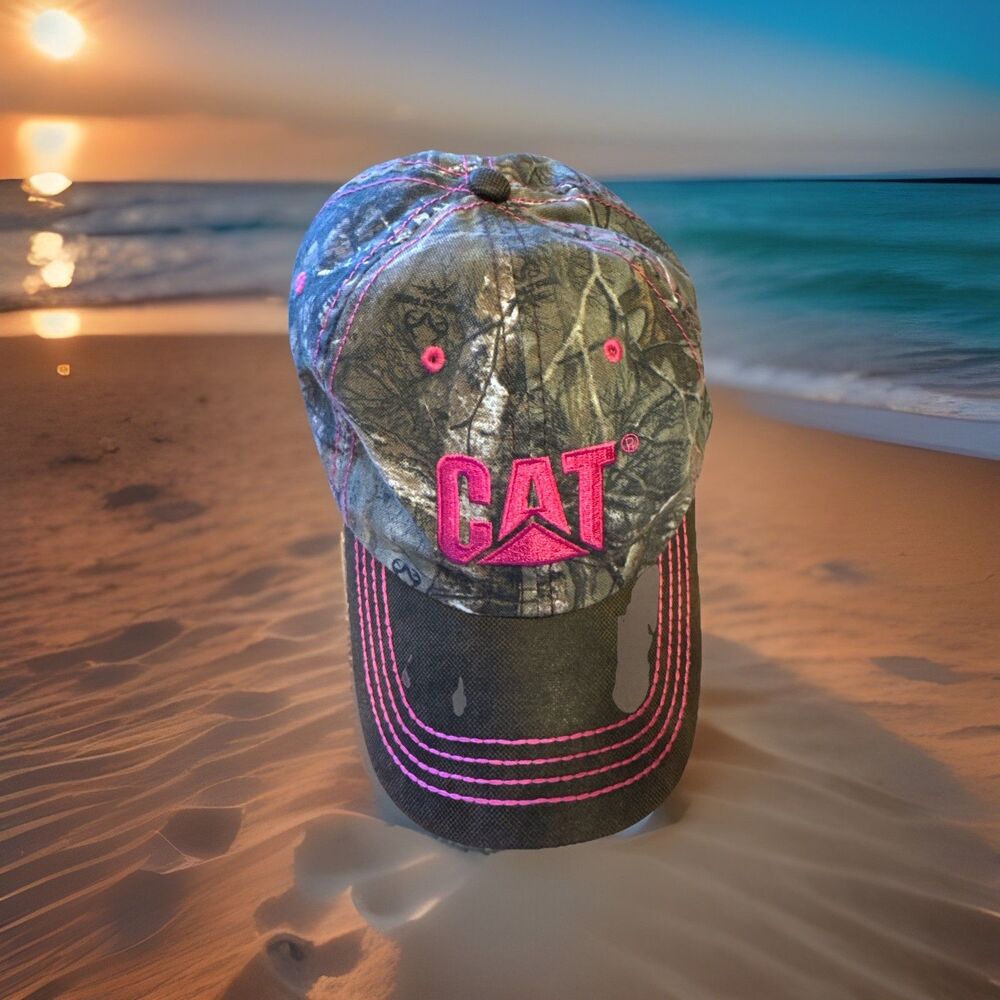 Pink Camo CAT Construction Hat Dri-Duck Brand Adjustable Back Strap‎ Hunting Hat